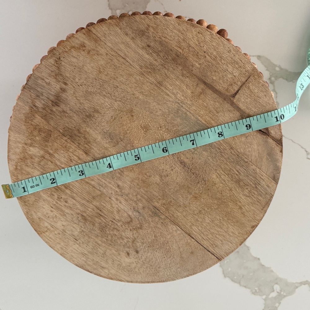 NWT - Wooden Stand with Beaded Edge - Marshalls - Home Decor - HomeGoods - Picture 2 of 5